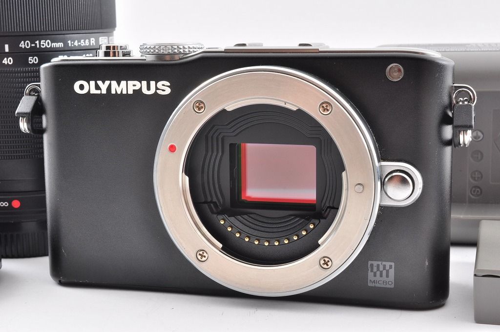 Olympus PEN Lite E-PL3 ブラック＋M.Zuiko 40-150mm R 望遠レンズ