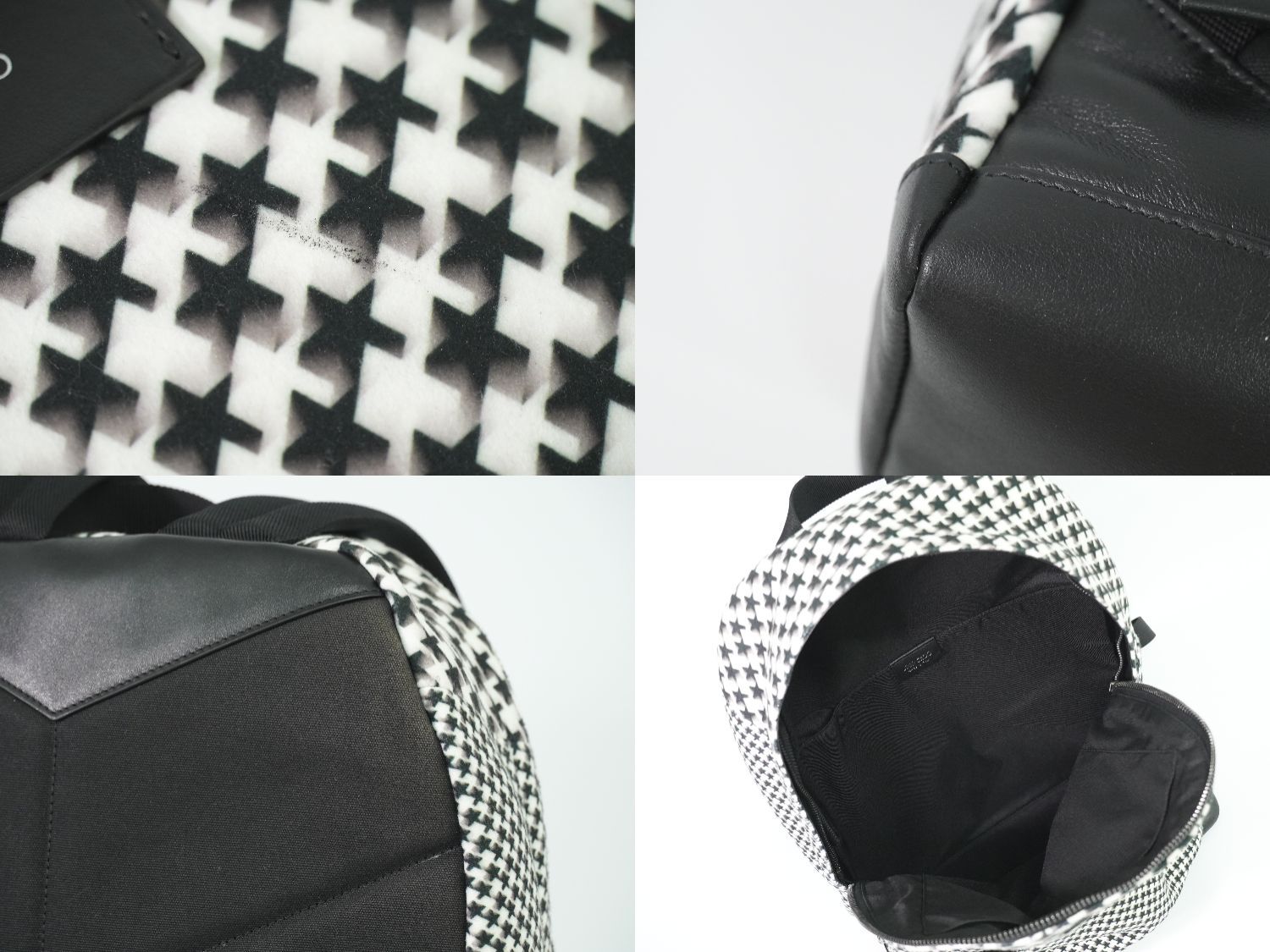 本物 ジミーチュウ JIMMY CHOO ウィルマー ハウンドトゥース リュック