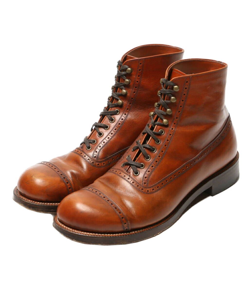 PICKER レースアップブーツ サイズ8 1 2 ブラウン ピッカークロージング