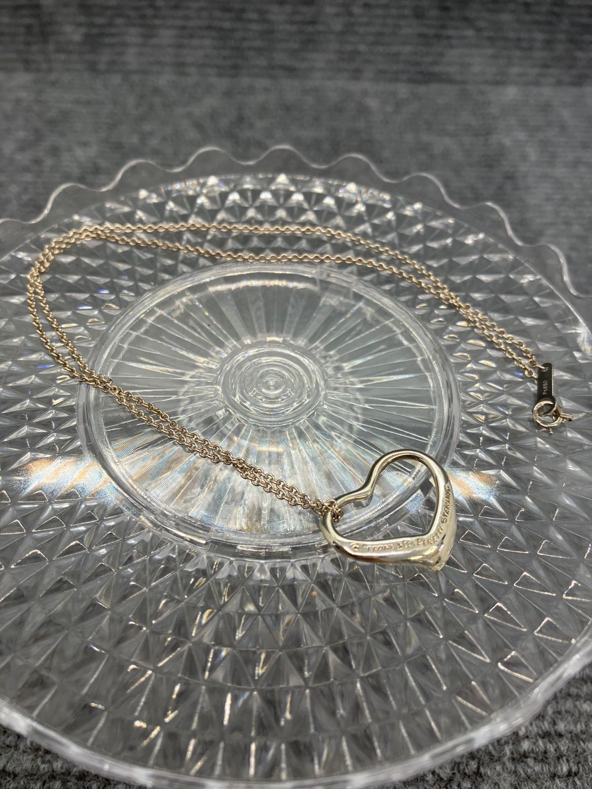 TIFFANY ティファニー ネックレス オープンハート シルバー 5215