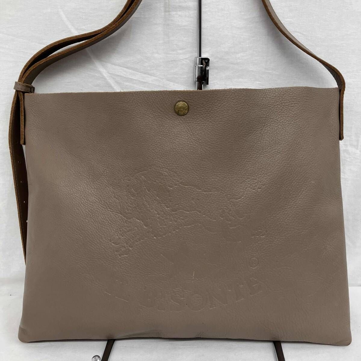 IL BISONTE イルビゾンテ ワンショルダー ト トバッグ ピンクグレー