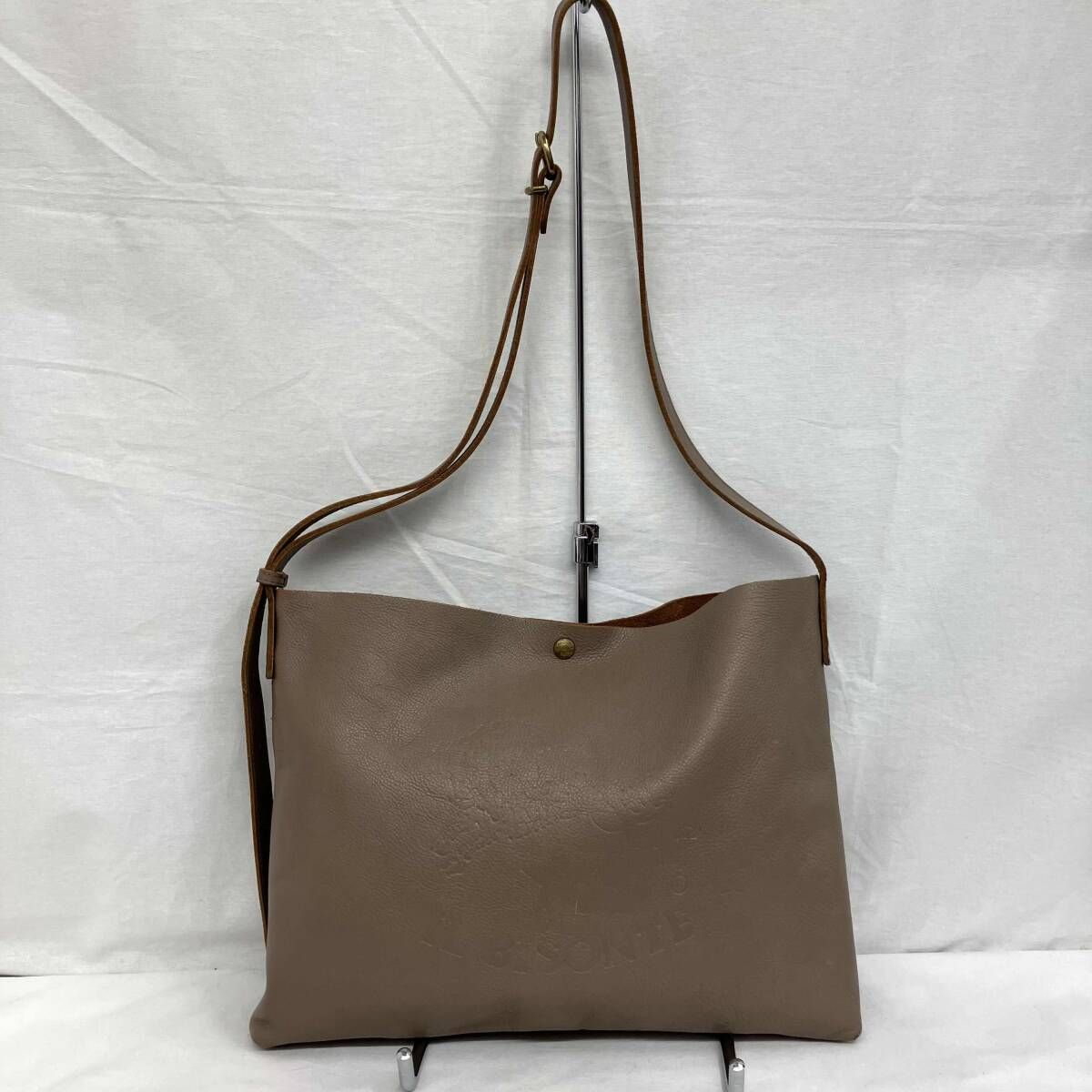 IL BISONTE イルビゾンテ ワンショルダー ト-トバッグ ピンクグレー