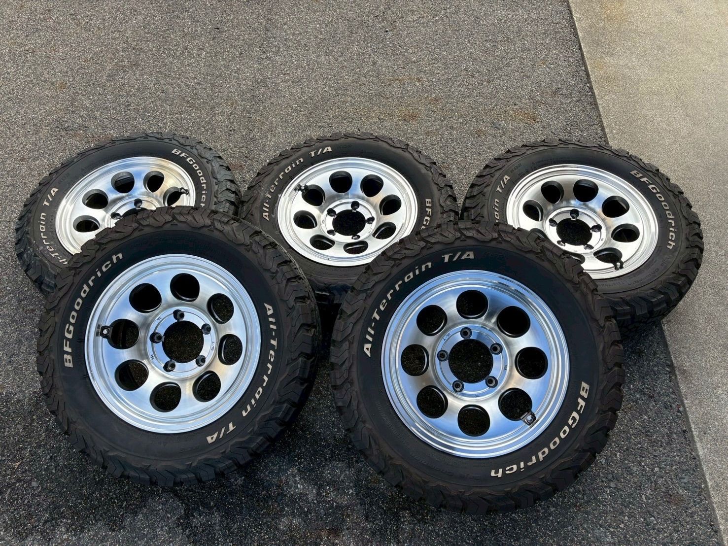 2510 44 2 超 ガルシア パーム8 マルカサービス 16インチ ジムニー BFグッドリッチ オールテレーン LT 215 70 R 16 メタリックグレーポリッシュ 6 J 5