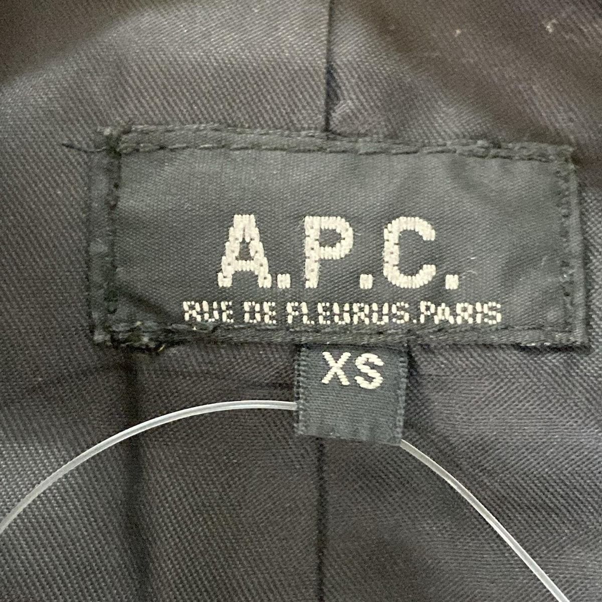  A.P.C. アーペーセー ブルゾン サイズXS メンズ - 黒 長袖 レザー ジップアップ 秋 冬 ジャンパー ブルゾン ジャケット アウター