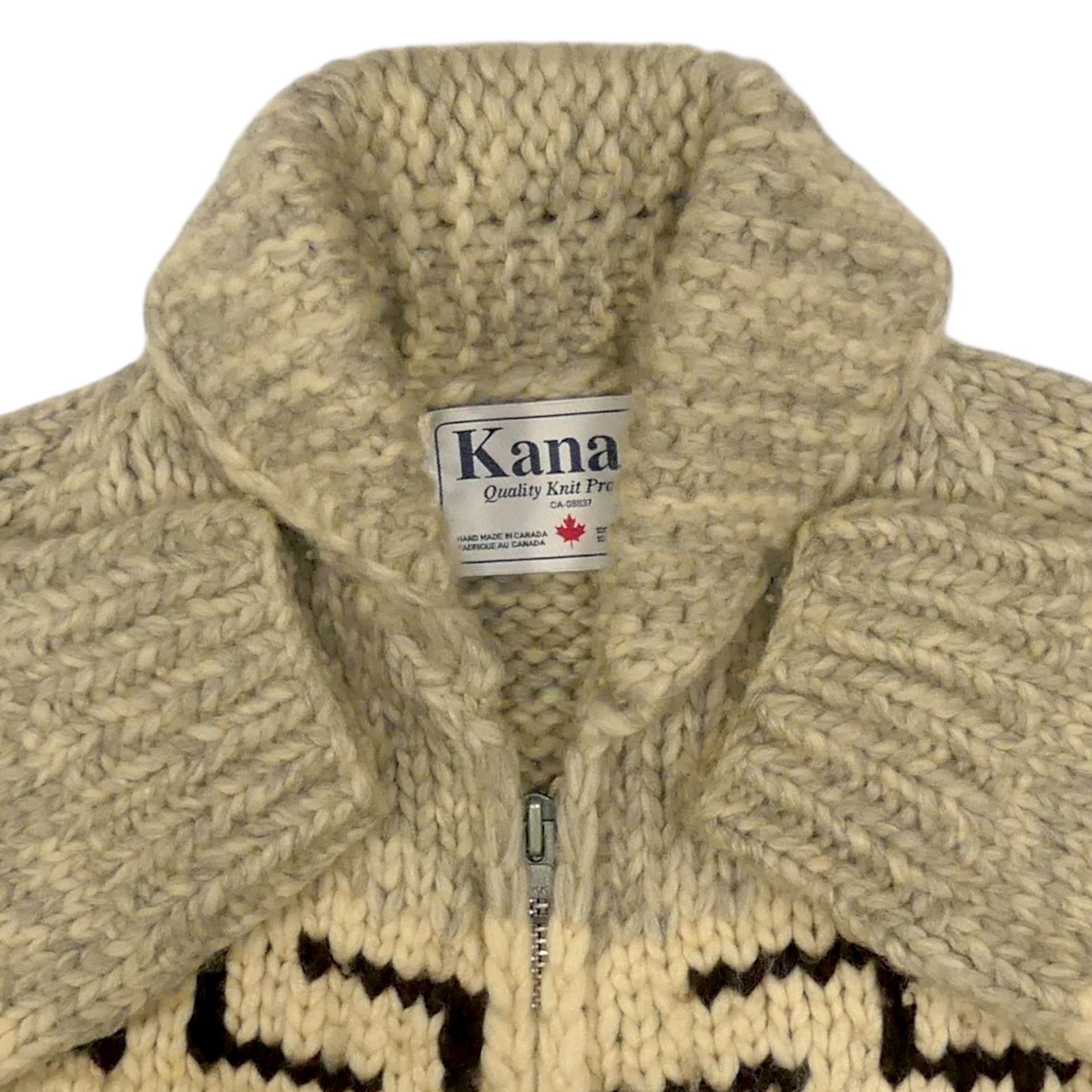 カウチンセーター kanata ニット XL カナダ製 カナタ 鹿 トナカイ 