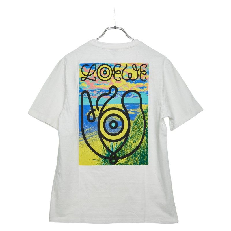 ロエベ EYE NATURE PRINTED T-SHIRT Tシャツ サイズM ホワイト マルチ