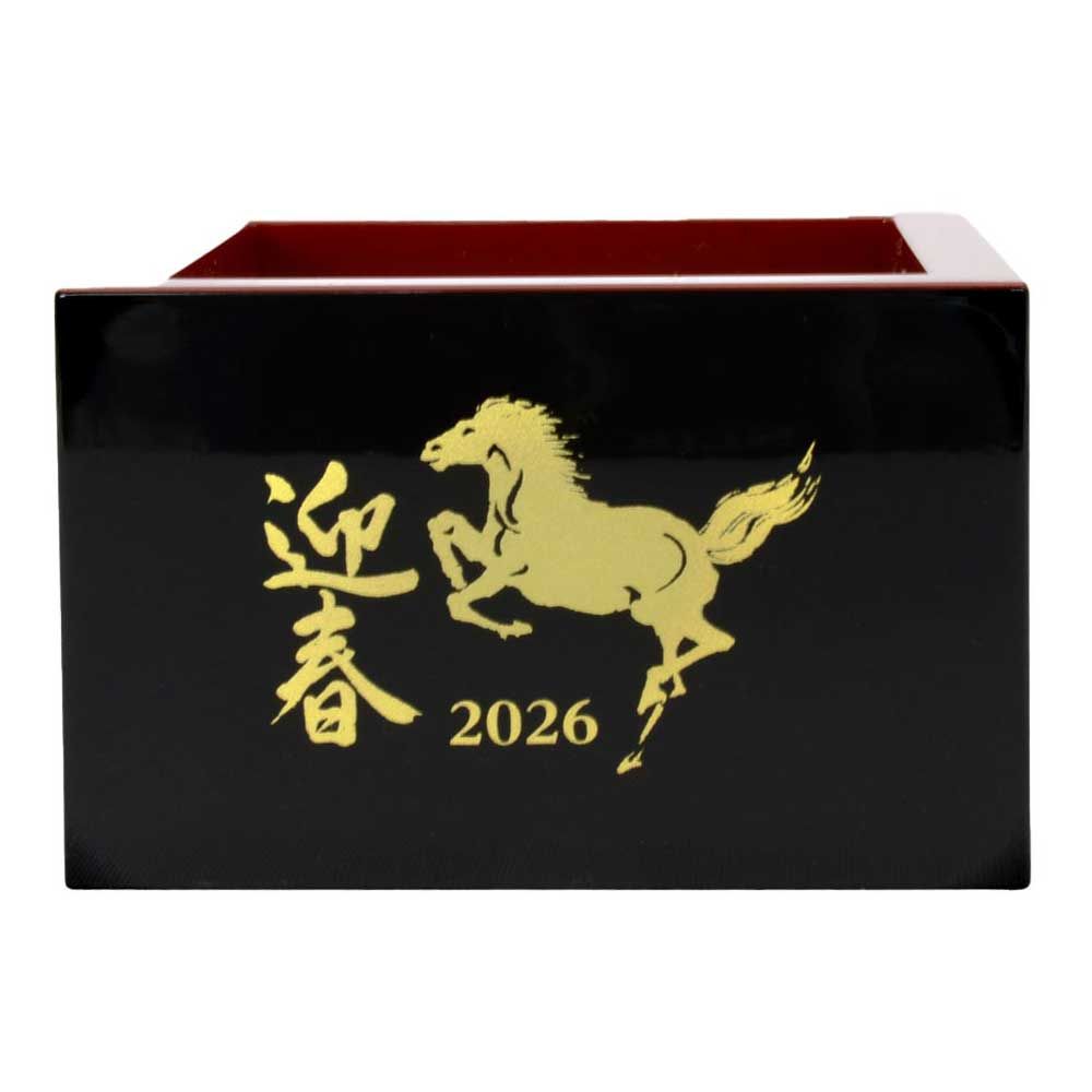 肖戦 お誕生日限定❣️2番スタジオ　レジン　九宫格 玄関　置物 新作❣️7点セット❣️ 塗の枡酒セット220ml 干支・午（うま） 2026年 令和8年 正月の酒器