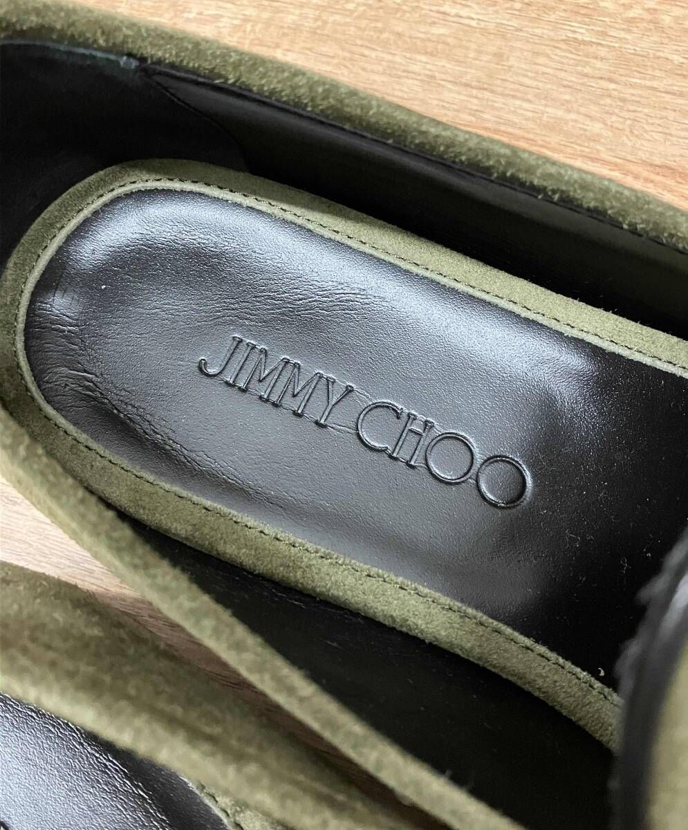 ★JIMMY CHOO チェーンローファー グリーン ジミーチュウ 42.5