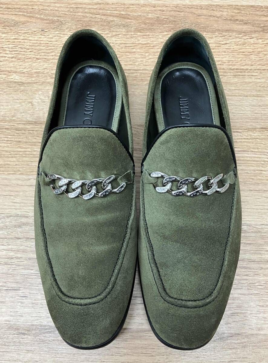 ☆JIMMY CHOO チェーンローファー グリーン ジミーチュウ 42.5 - メルカリ