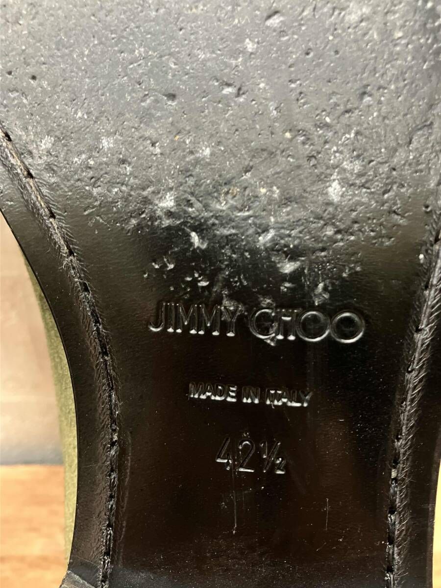 ★JIMMY CHOO チェーンローファー グリーン ジミーチュウ 42.5