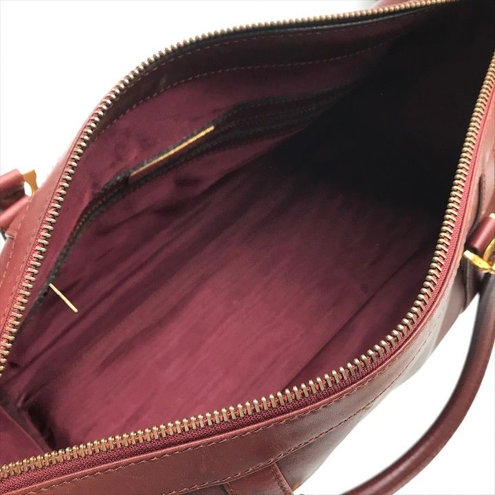 良品 Cartier カルティエ マストライン レザー ボストン ハンド バッグ