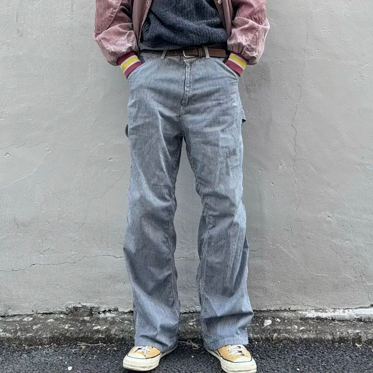 日本 ザ リアルマッコイズ ジョーマッコイ 726 ヒッコリー カーペンター パンツ