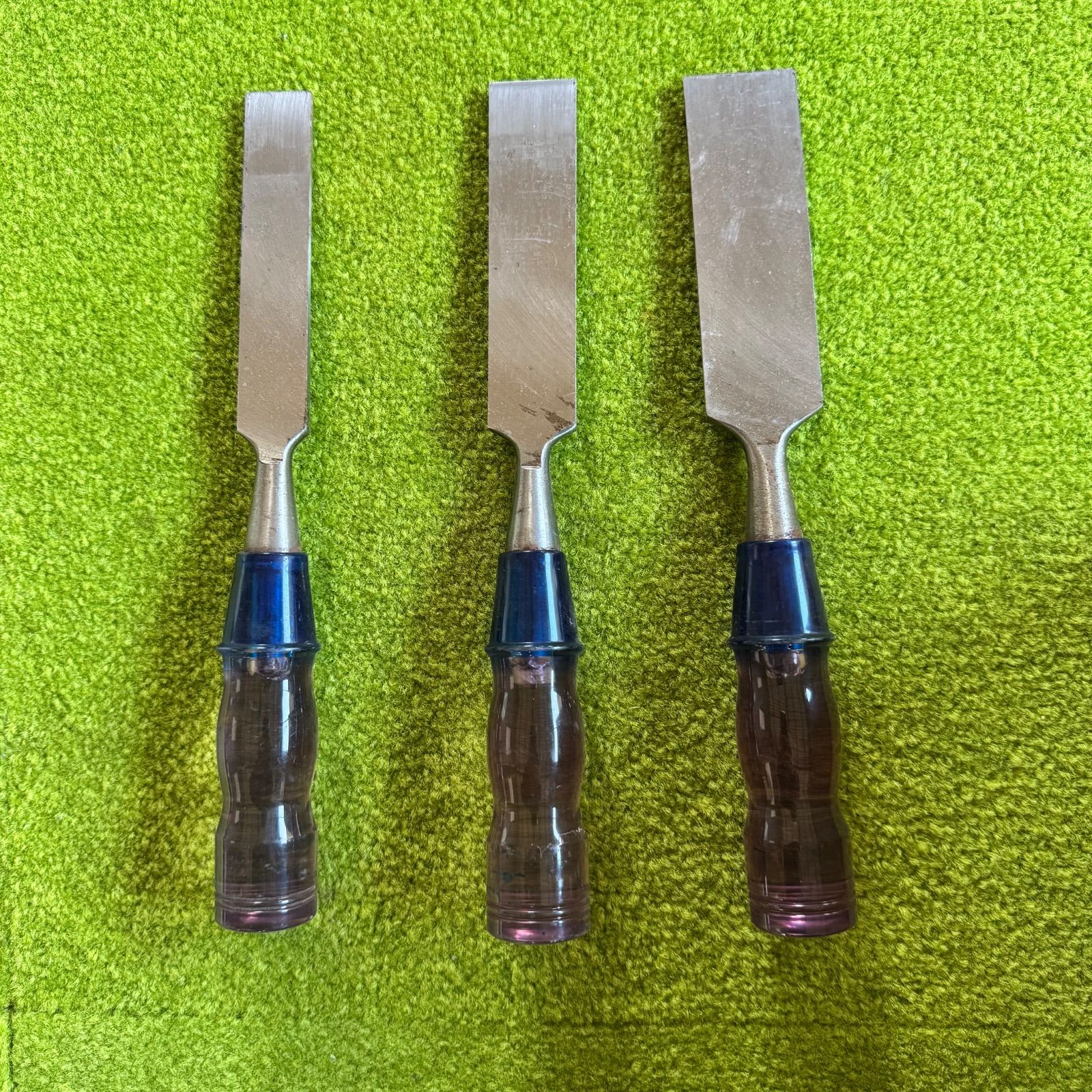 鑿（ノミ）3本セット☆プラスチック柄 20/25/32mm☆叩き鑿 DIY/木工用 