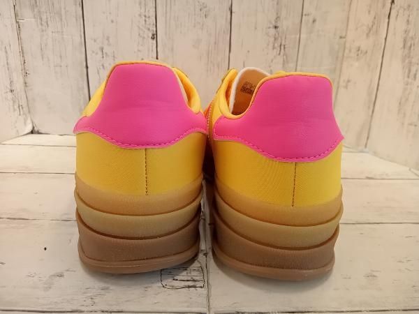  adidas アディダス IG 4387 GAZELLE BOLD 24.5 cm イエロー ピンク スニーカー ストリート カジュアル スポーツ スニーカー 靴