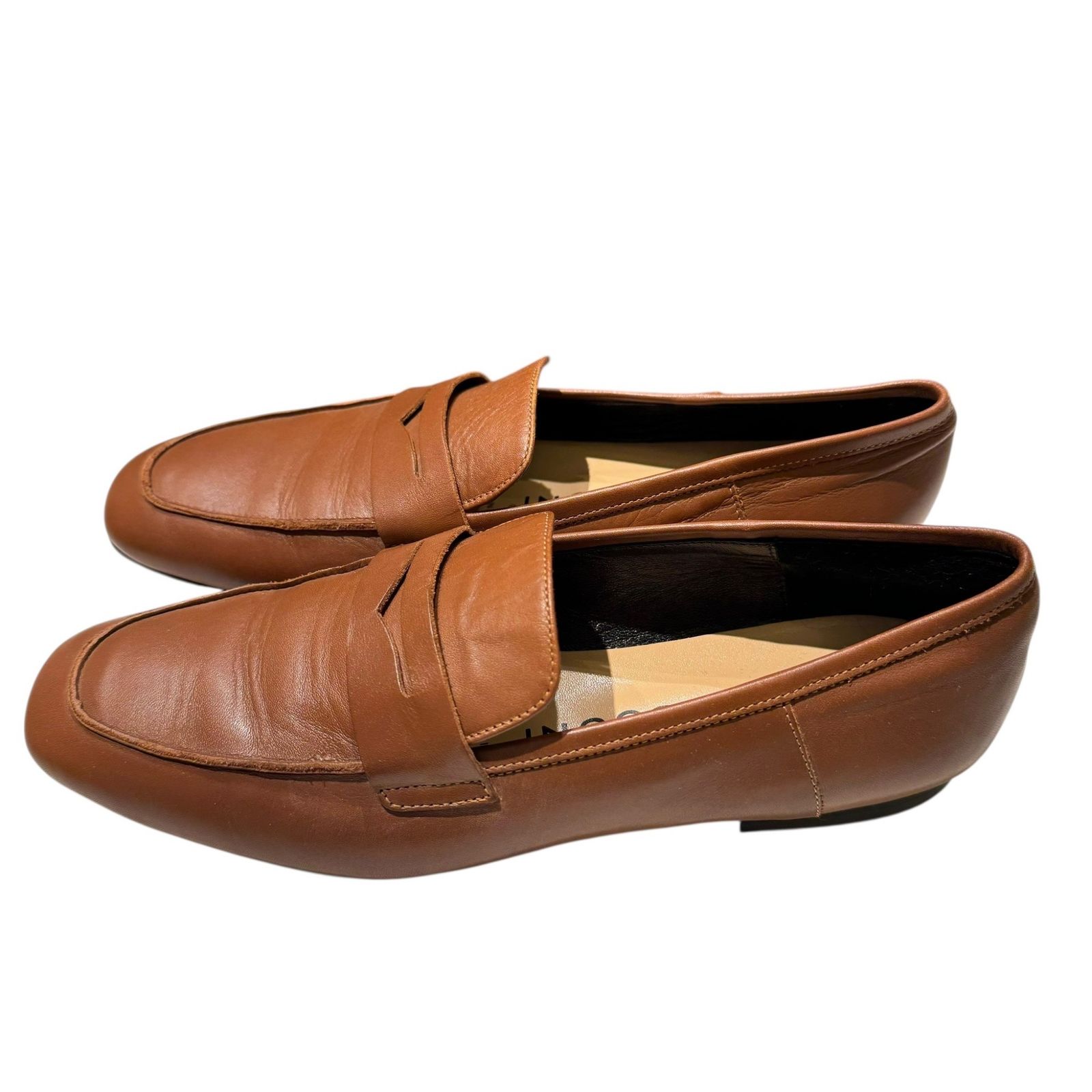 FABIO RUSCONI ファビオルスコーニ ⑤ レザーローファー レディース ブラウン 37