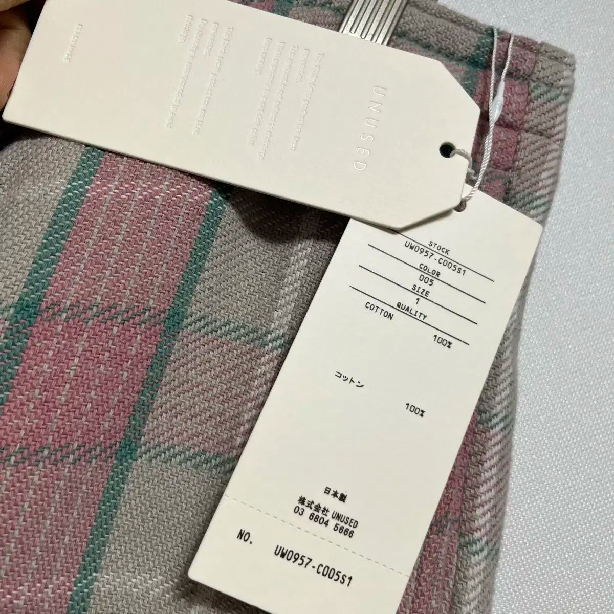 アンユーズド UN コットン 100 CHECK ハーフパンツ パンツ