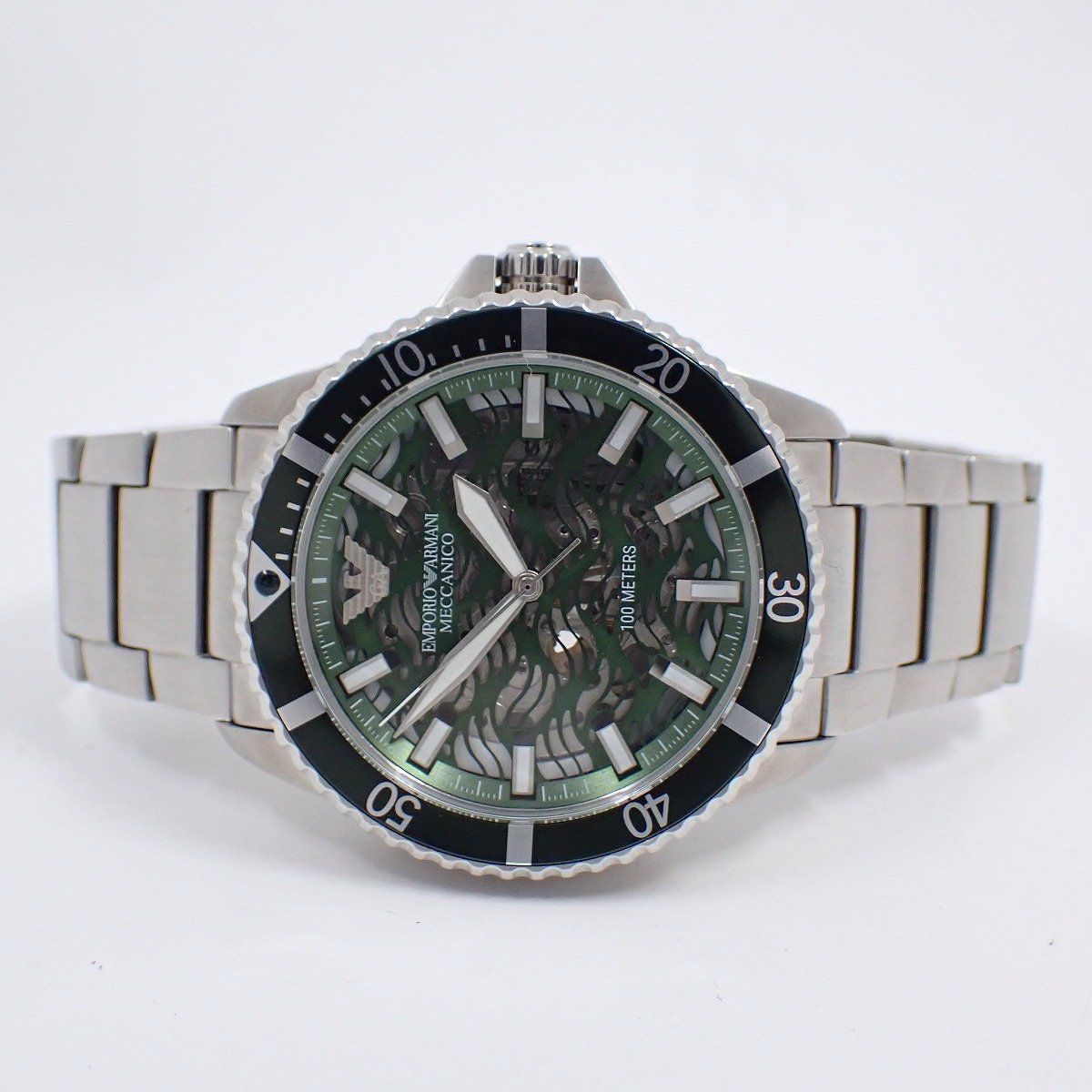 EMPORIO ARMANI 自動巻き時計 エンポリオ・アルマーニ メカニコ 自動巻き メンズ 腕時計 セミ