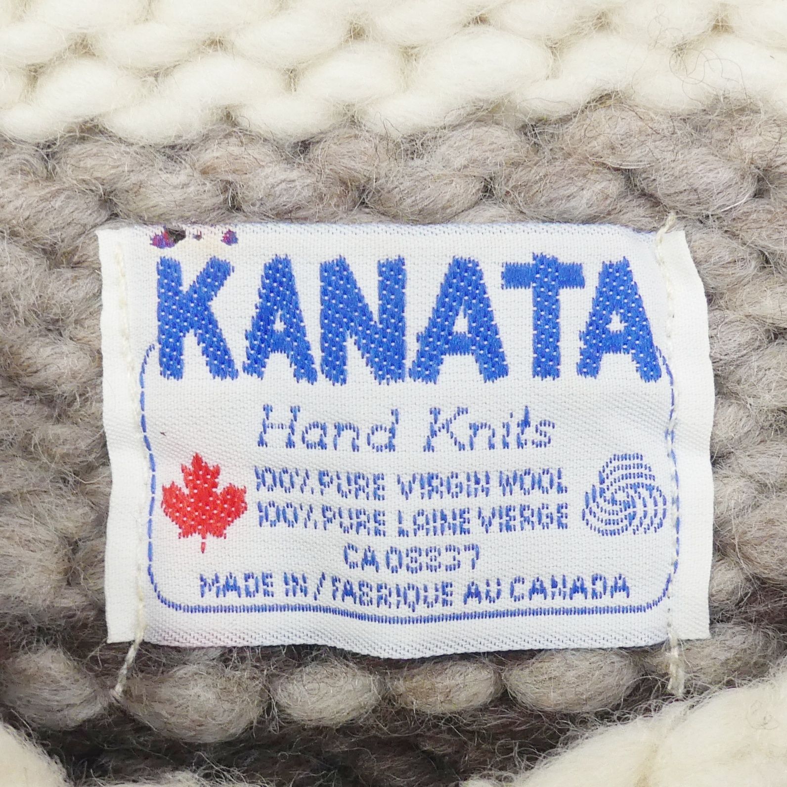 カウチンセーター kanata ニット XXL カナダ製 カナタ 茶 ボーダー