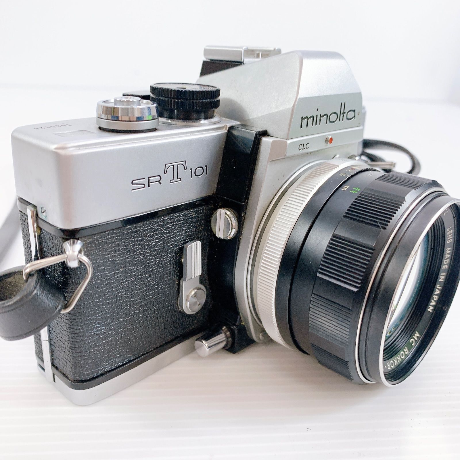 H-141 MINOLTA SR-T101 フィルムカメラ MC ROKKOR-PF 58mm F1.4 レンズ