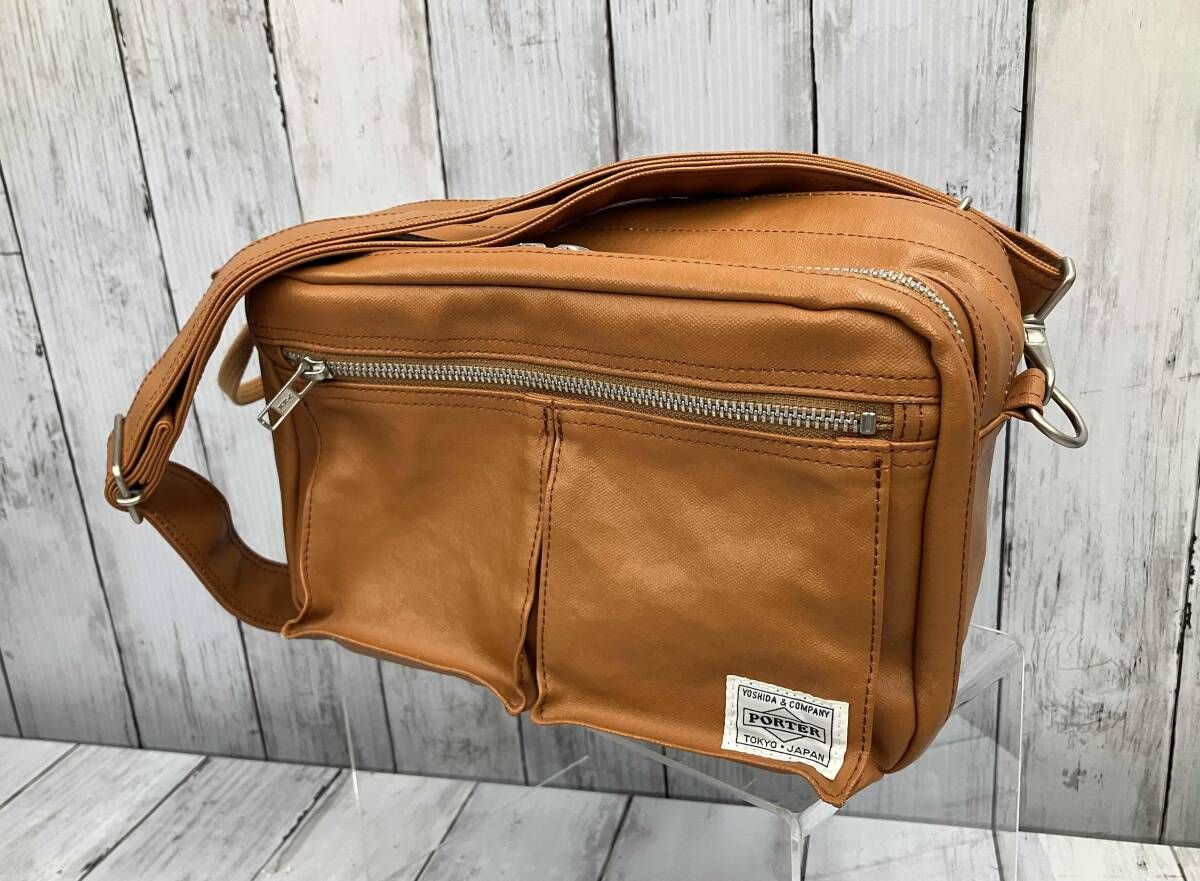 PORTER ポーター フリースタイルキャメル ショルダーバッグ PORTER 