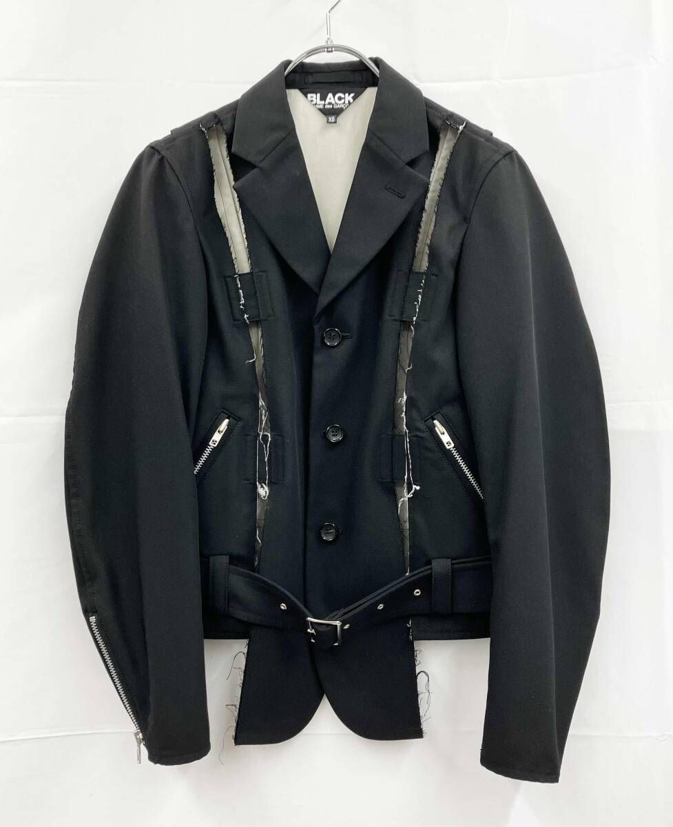 BLACK COMME des GARCONS ブラック コムデギャルソン デザインジャケット 1 M-J 006 AD 2025 ダメージ加工 XS 通年