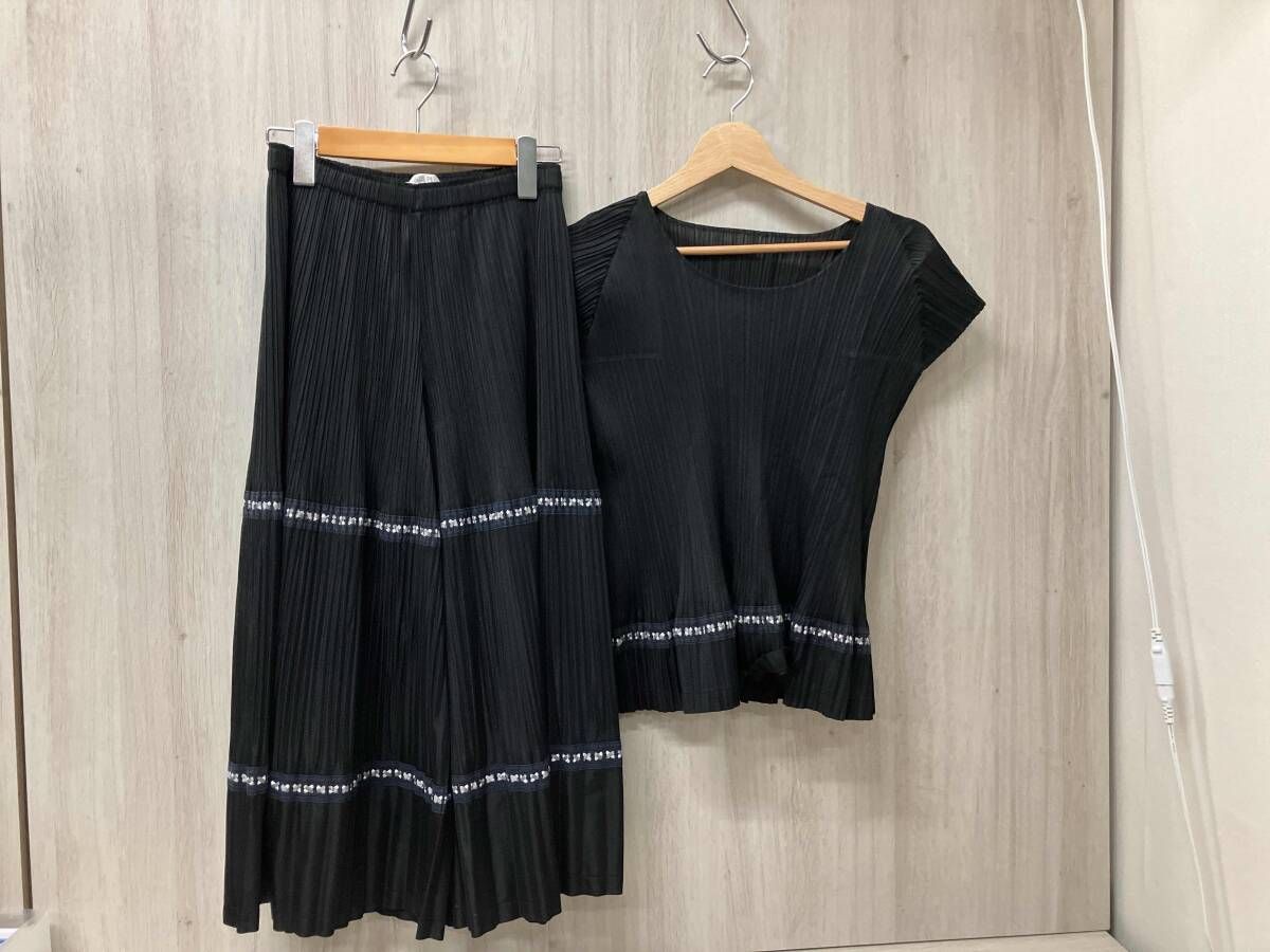 PLEATS PLEASE ISSEY MIYAKE ノースリーブワンピース PP 03 JF 571 サイズ3 パンツPP JK 3 イッセイミヤケ プリーツプリーズ