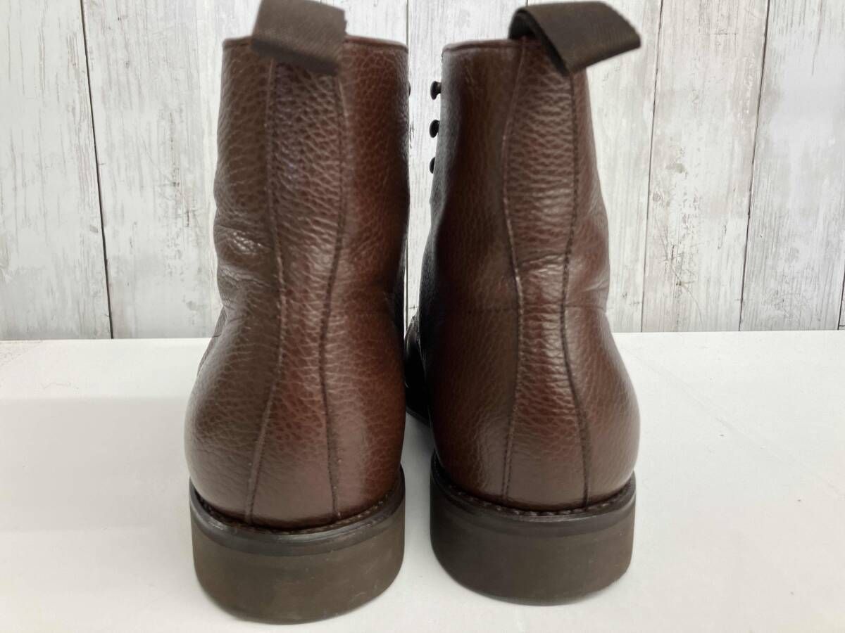 BARNEYS NEWYORK ショートブーツ バーバリーズ ニューヨーク レースアップ DAVID レザー ブラウン size 8