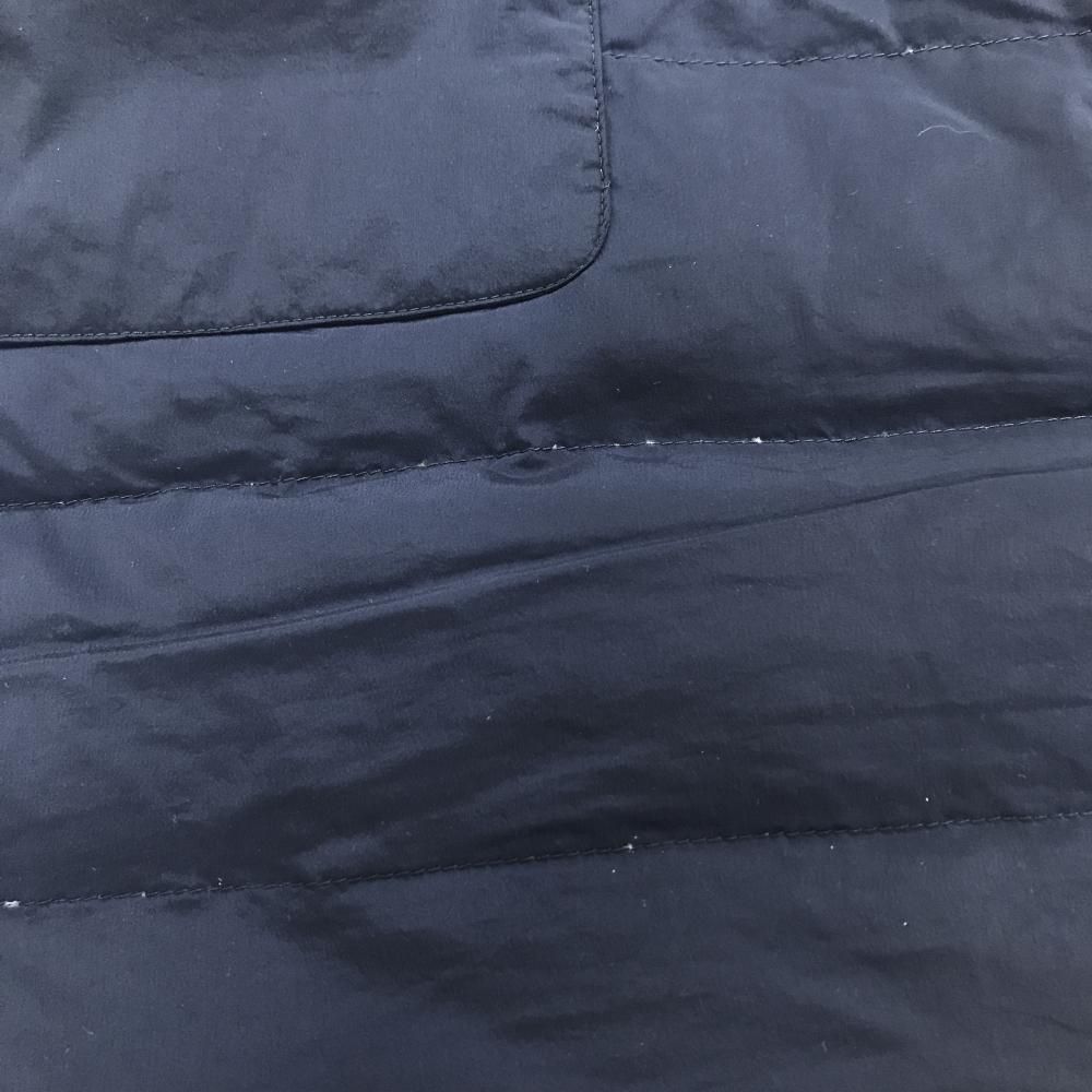 マンシングウェア ダウンワンピース ネイビー×黒 一部ダウン フード