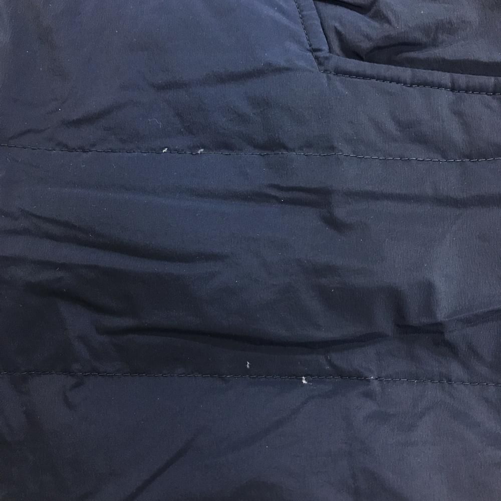 マンシングウェア ダウンワンピース ネイビー×黒 一部ダウン フード