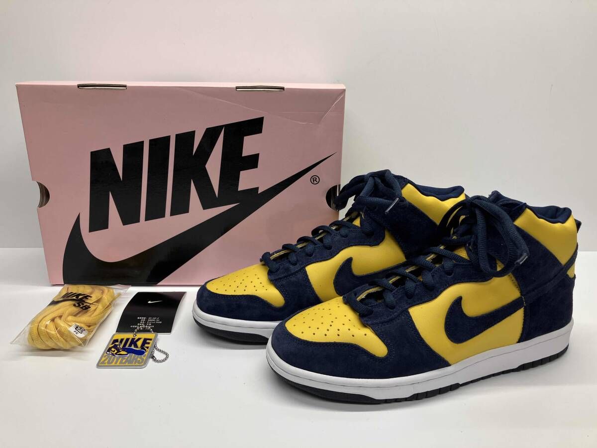 NIKE SB Dunk High PRO SB 'Michigan' 3050550-741 ナイキ SB ダンク ハイ プロ SB 'ミシガン' スニーカー 28cm チャーム･箱付属
