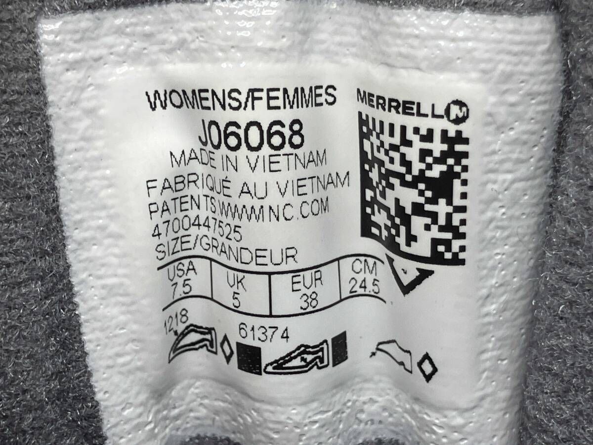  MERRELL | メレル J 06068 Moab 2 Mid GORE-TEXR US 7 グレー トレッキングブ-ツ サイズ24.5 cm スニーカー 靴