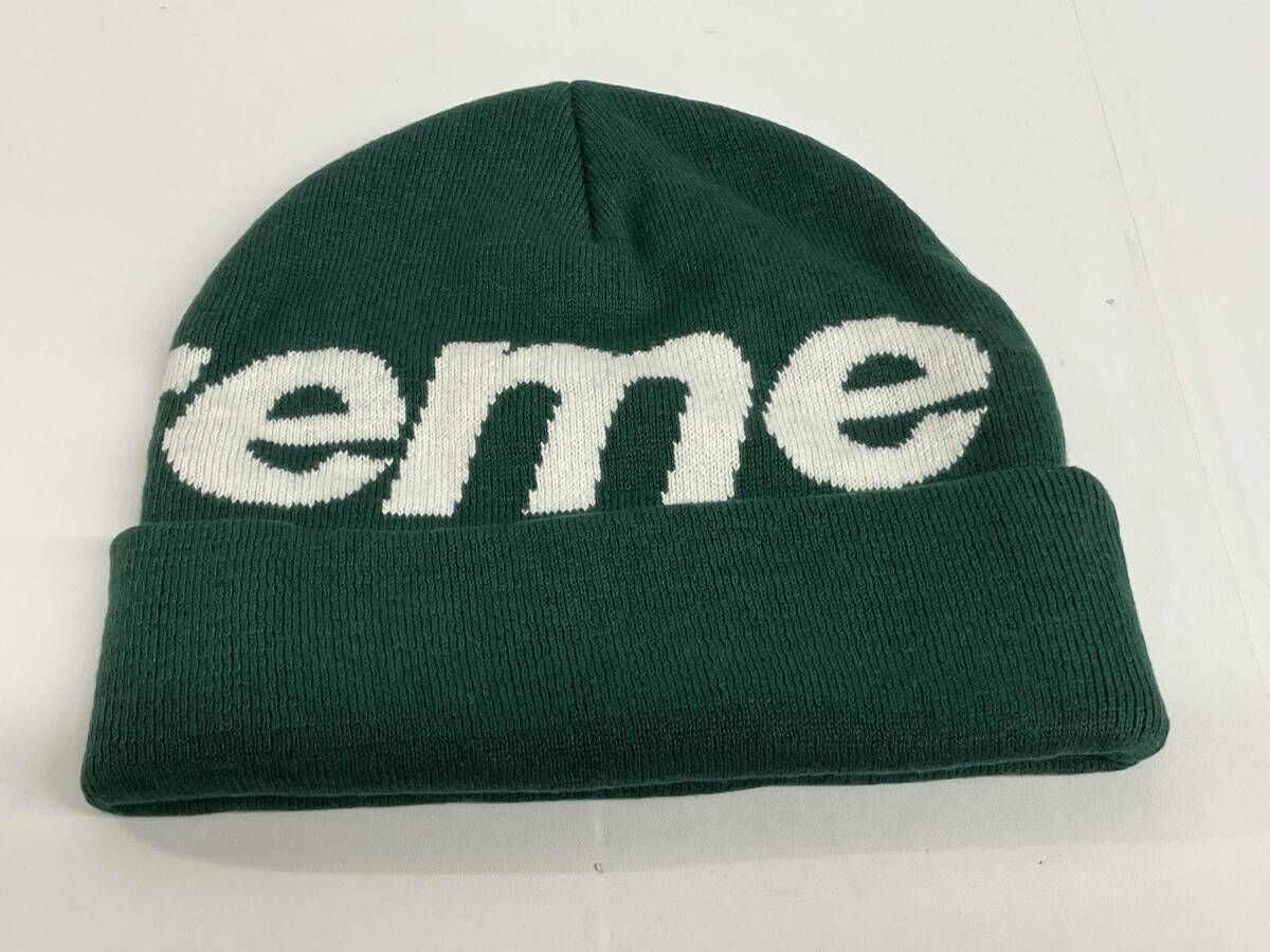 Supreme Big Logo Beanie シュプリーム ニットキャップ ビッグロゴ グリーン