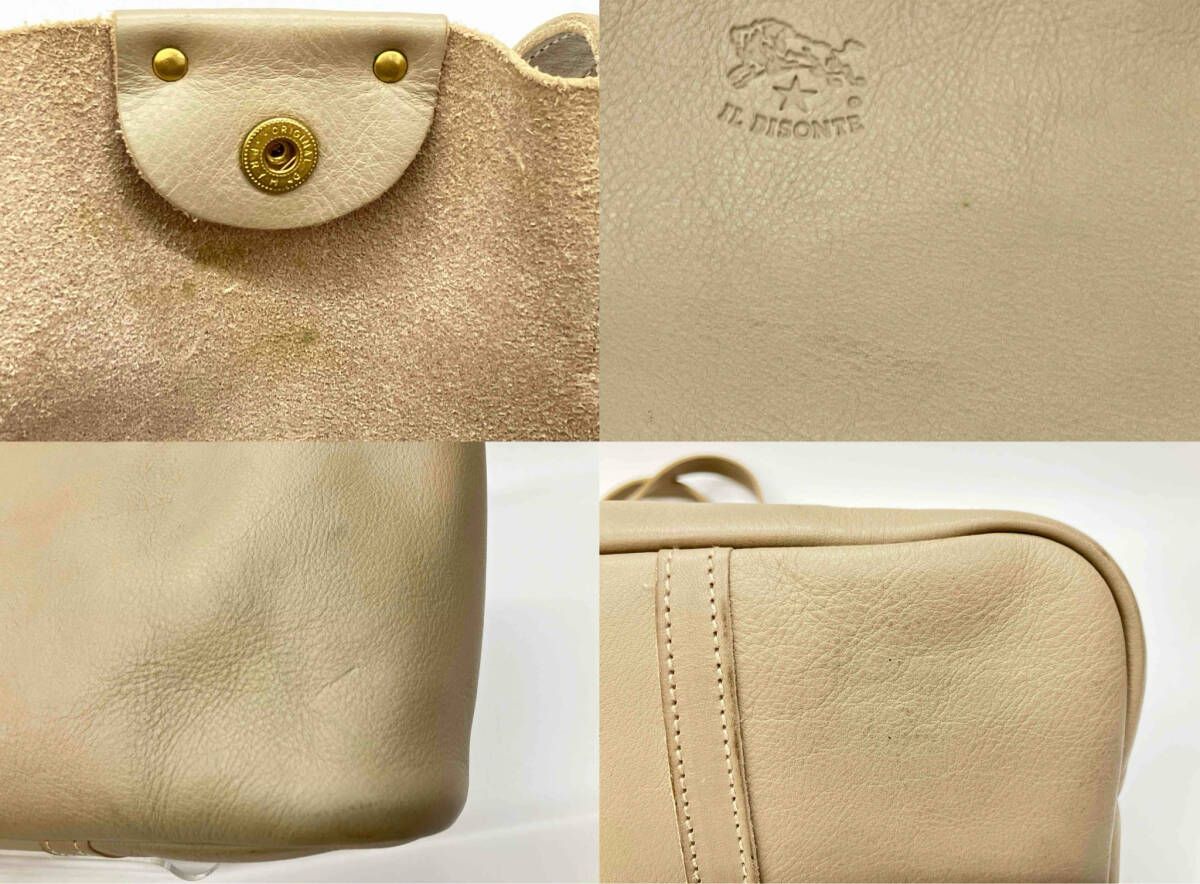  IL BISONTE イルビゾンテ ト-トバッグ ハンドバッグ オリジナルレザ- グレ- チャ-ム付き レディ-ス トートバッグ バッグ