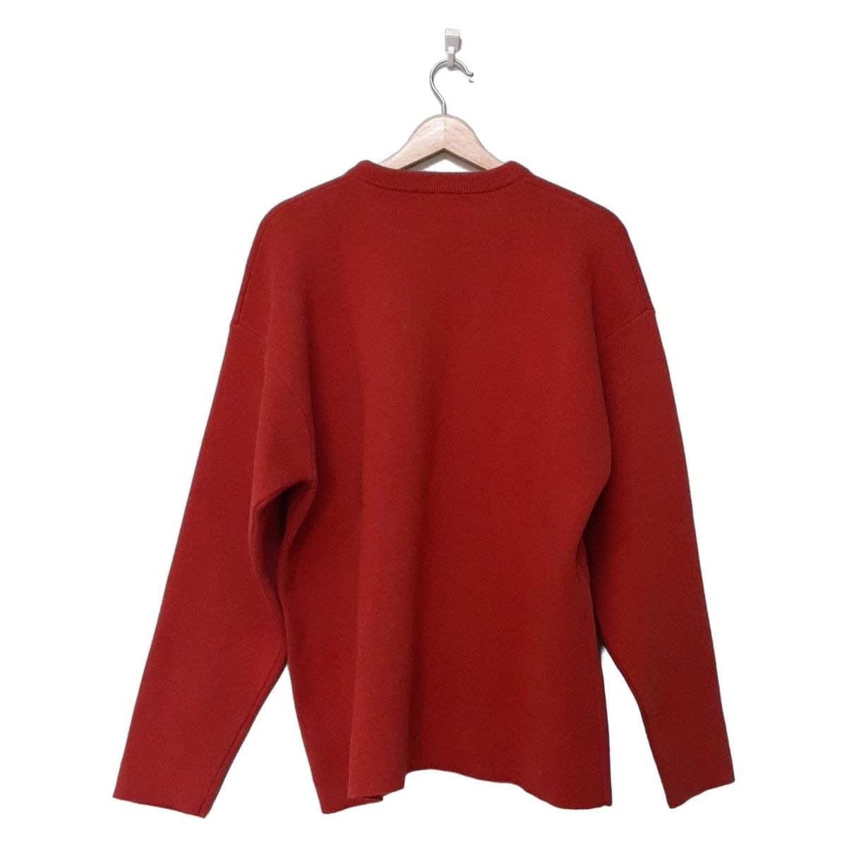CLANE レッド ニットセーター Mサイズ 22AW先行予約アイテム紹介Part7】CLANEらしいデザインのハーフスリーブ