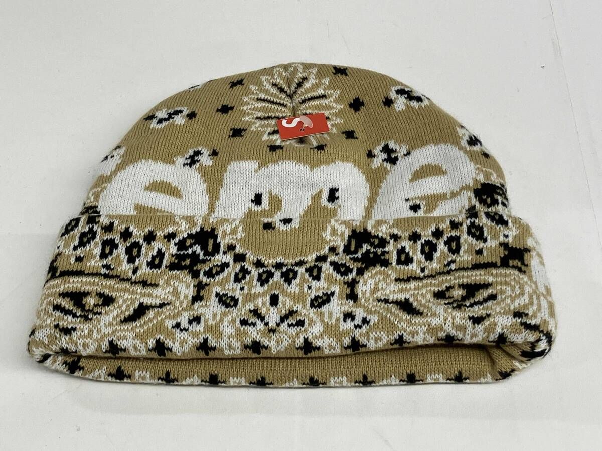 Supreme Bandana Big Logo Beanie シュプリーム ニットキャップ バンダナ柄 ビッグロゴ