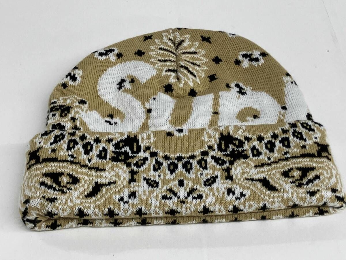 Supreme Bandana Big Logo Beanie シュプリーム ニットキャップ バンダナ柄 ビッグロゴ