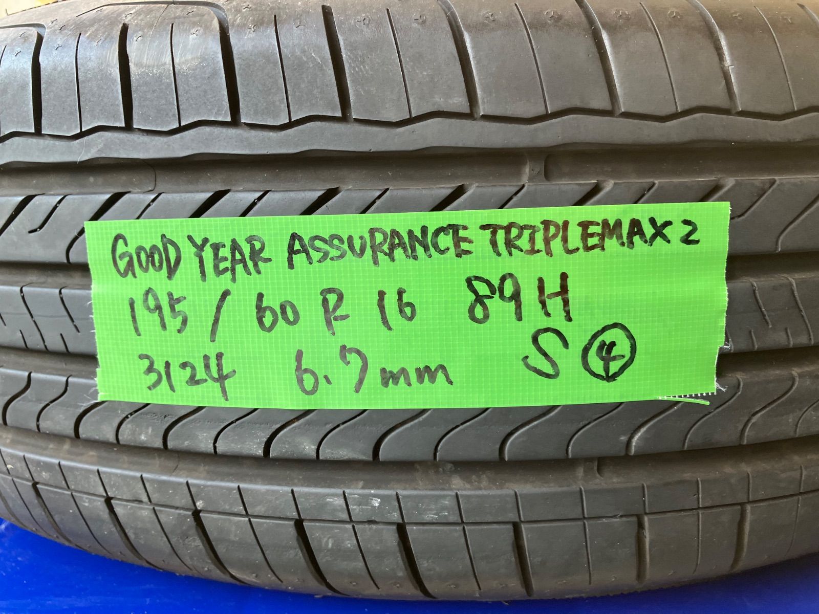 グッドイヤー,triplemax2 ，195/60R16 2本セット 楽天市場】中古タイヤ 中古 195/60R16 グッドイヤー ASSURANCE