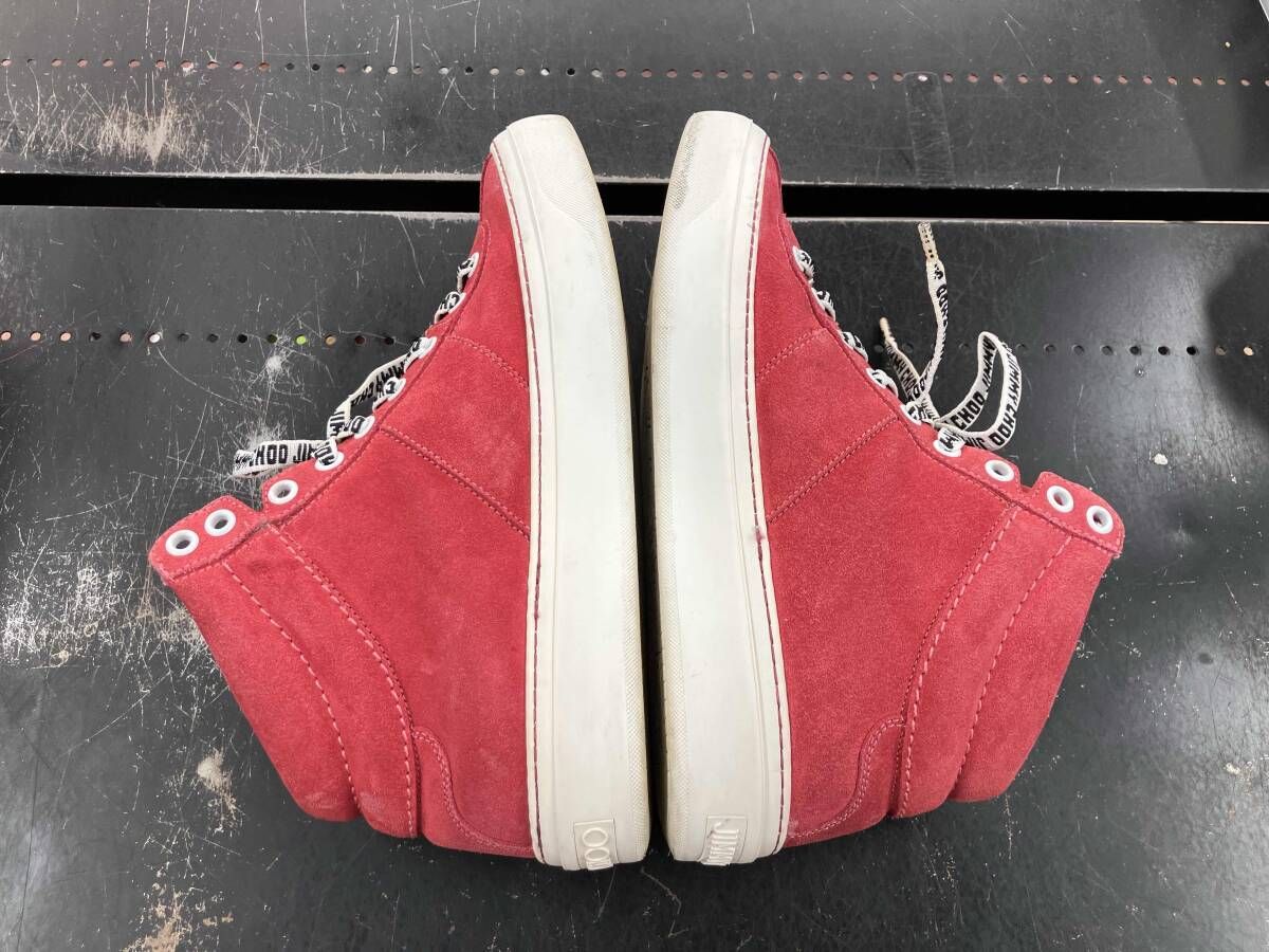 JIMMY CHOO ジミーチュウ スニーカー レッド×ホワイト サイズ24 cm レディース
