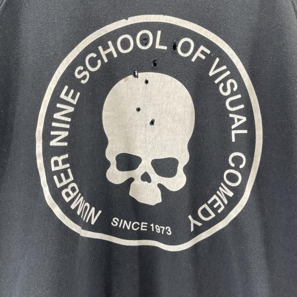 中古】NUMBER(N)INE 01ssタイム期散弾跡 ドクロプリントスウェット