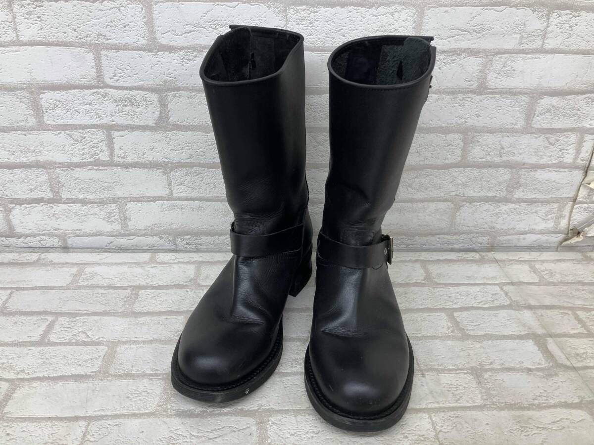 バーバリー エンジニアブーツ ブラック レザー メンズ サイズ41 インポート