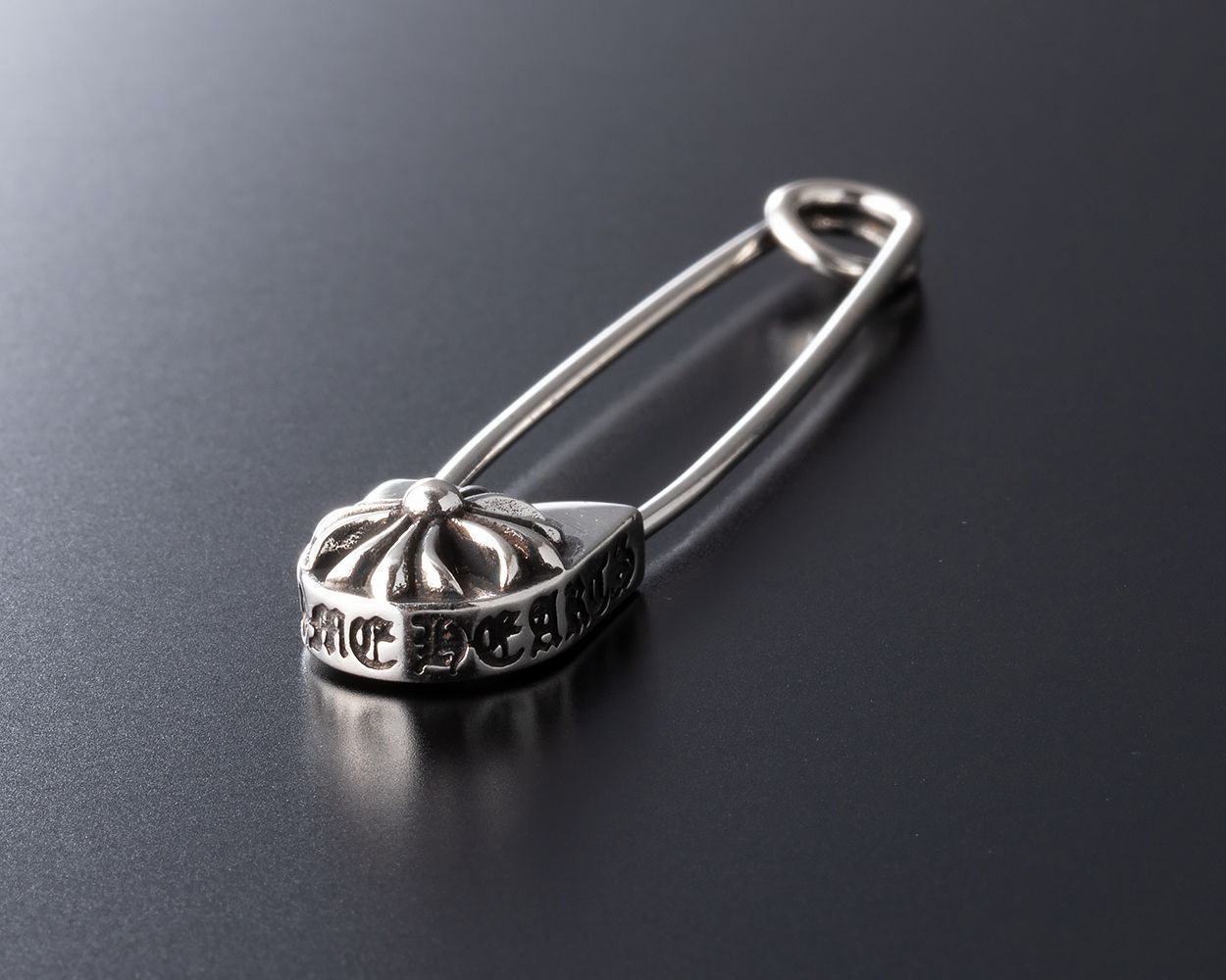 シルバー925 安全ピンブローチ クロスモチーフ ピンバッジ メンズ