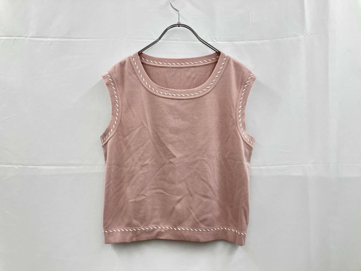 FOXEY ファクシー LEONIE TOPS 44701 ノースリーブカットソー サイズ40 モーブピンク 通年