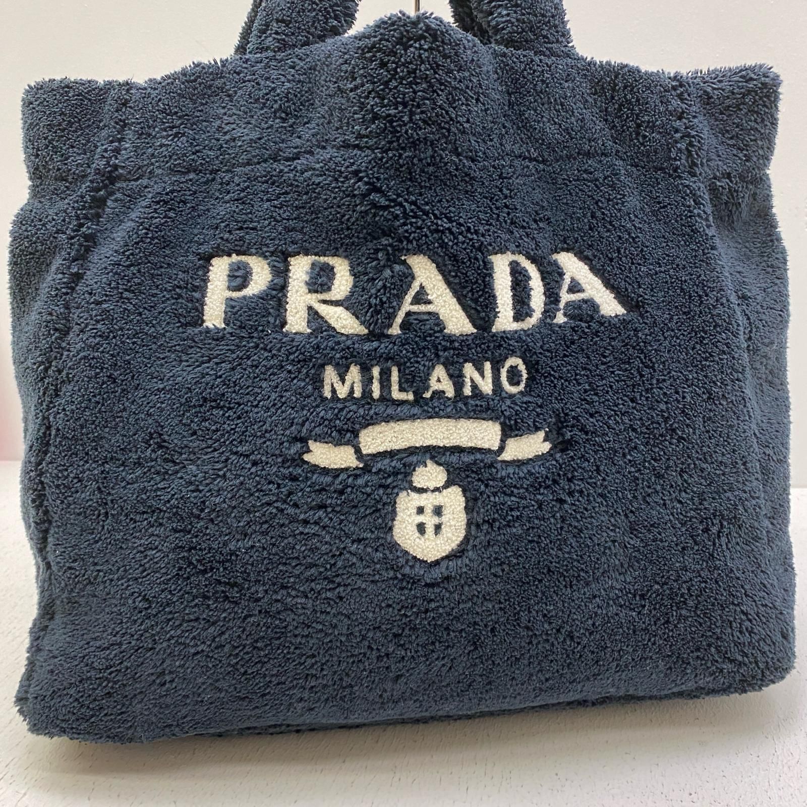 PRADA プラダ トートバッグ テリー 1 BG 130 ダークネイビー 122