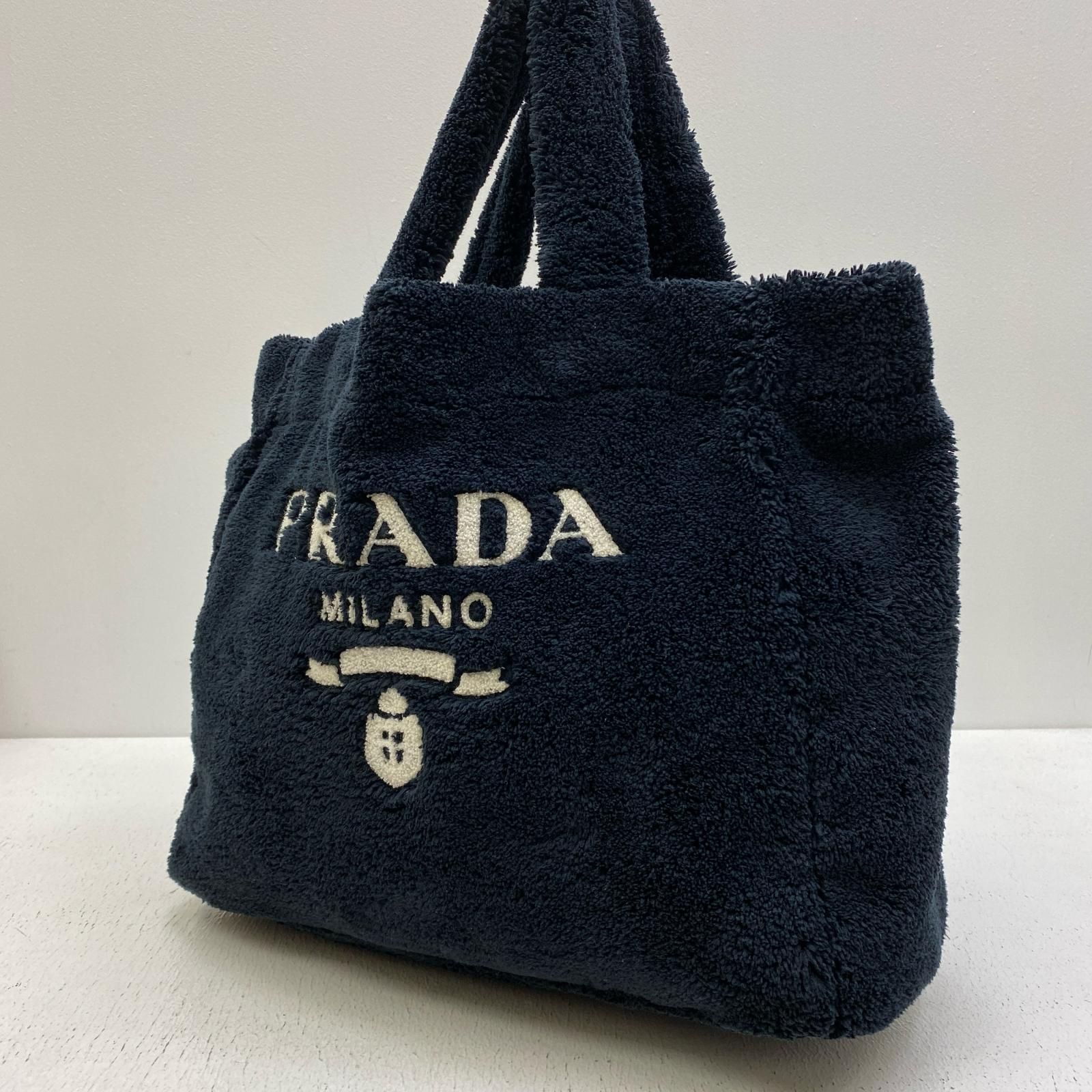 PRADA プラダ トートバッグ テリー 1 BG 130 ダークネイビー 122