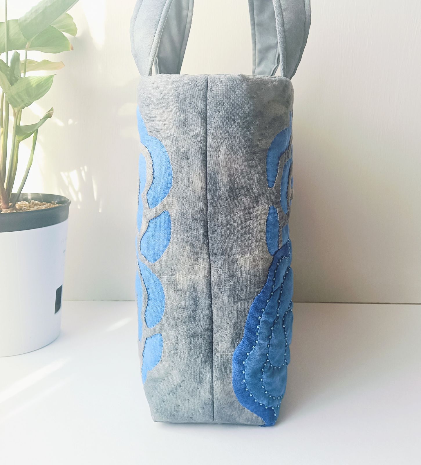 ハワイアンキルト ミニトートバッグ ロケラニブルー - メルカリ