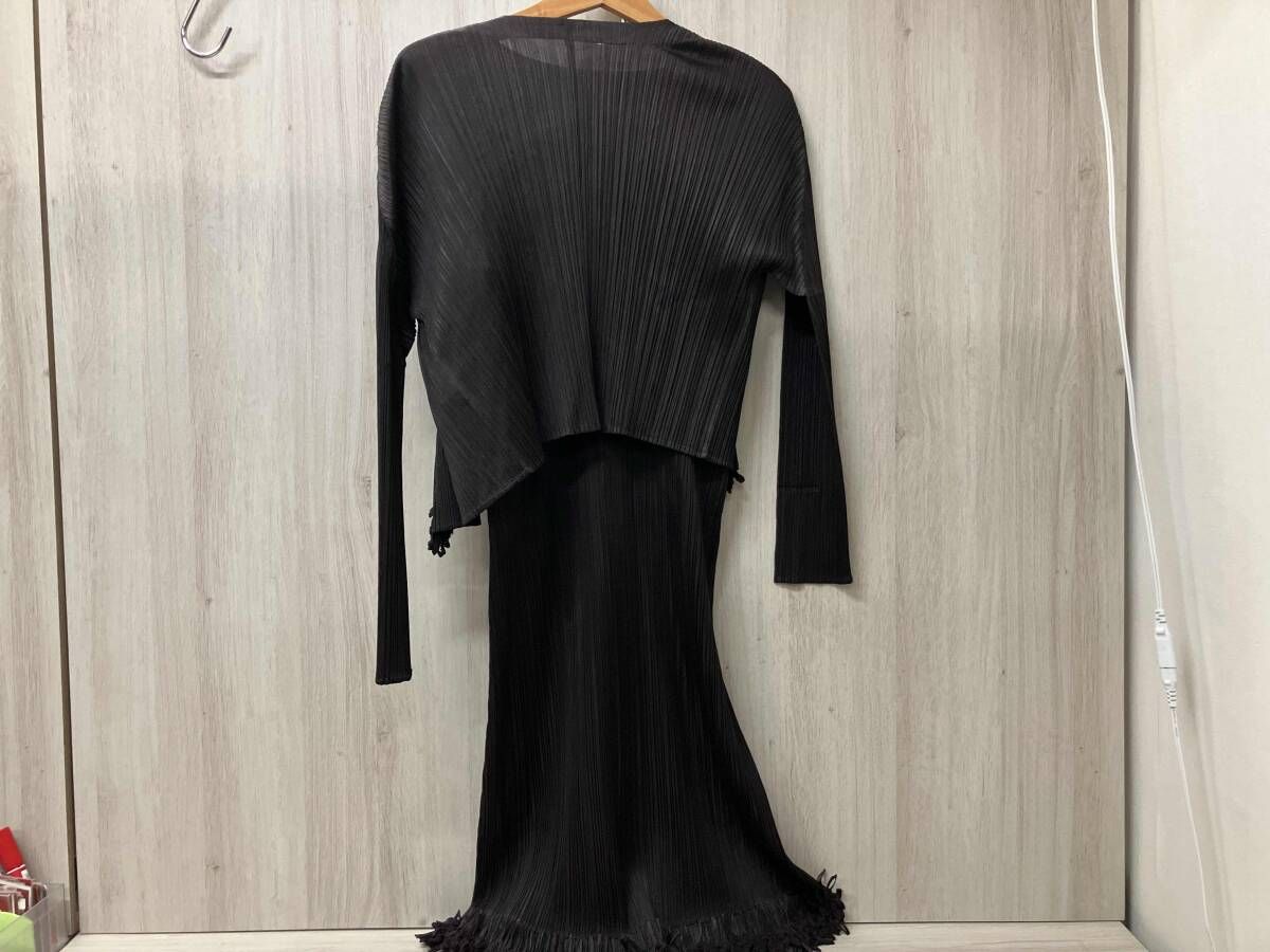 PLEATS PLEASE ISSEY MIYAKE ノーカラージャケット PP11-JH534 サイズ3 