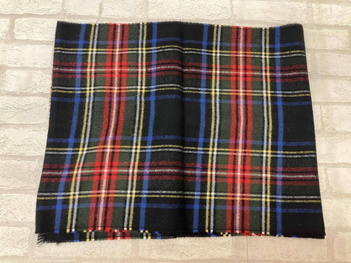 Johnstons of Elgin ジョンストンズ オブ エルガン マフラー メンズ レディース ブラック レッド ブルー グリーン イエロー チェック柄