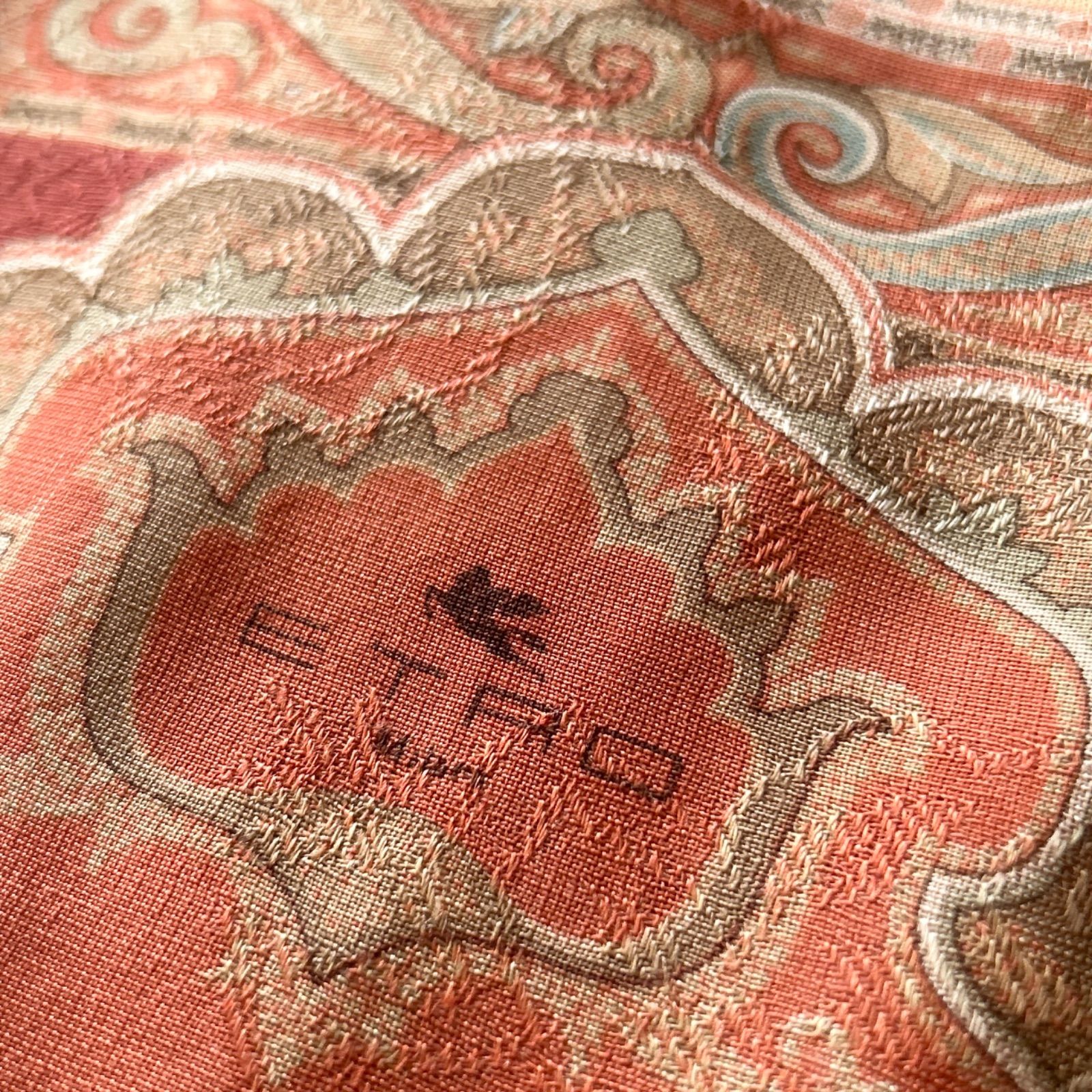 美品 ETRO エトロ ウール×シルク イタリア製 ストール スカーフ