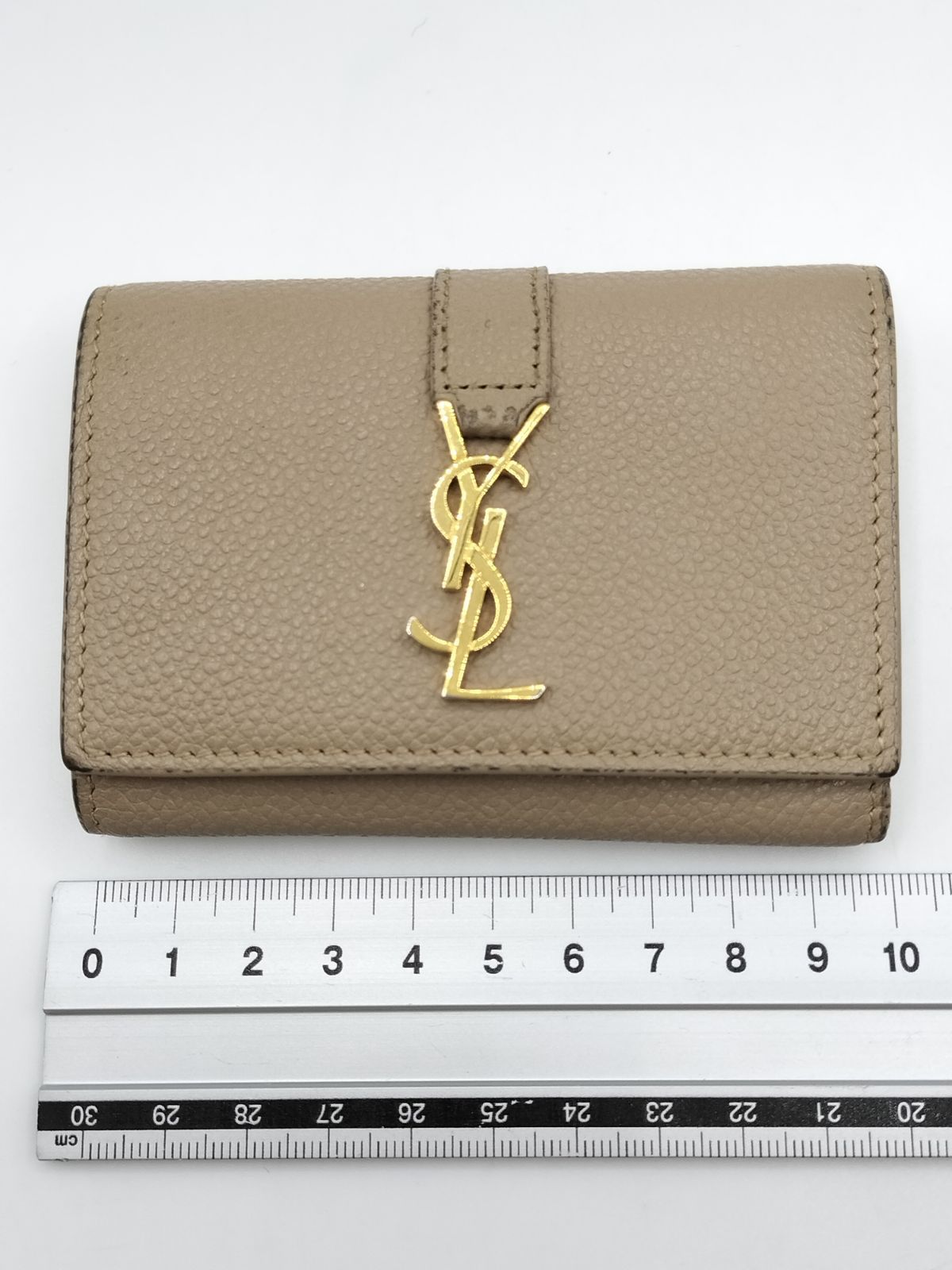 Saint Laurent イヴ・サンローラン レザーキーケース ベージュ