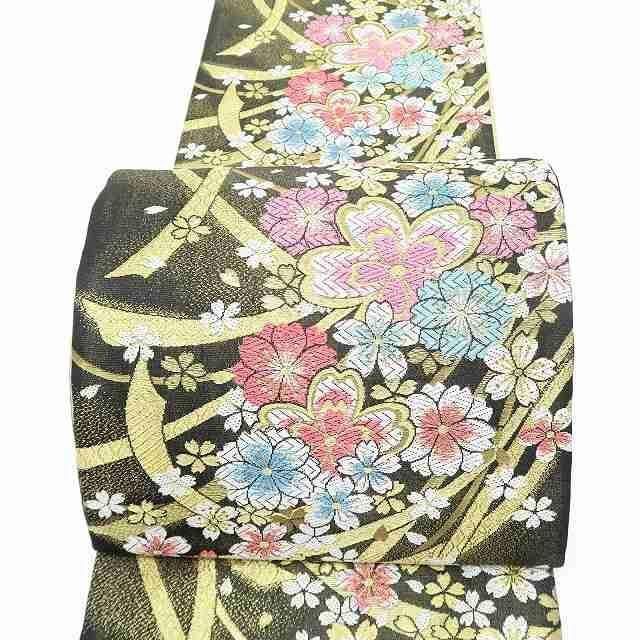 ✾まめ藤✾美品 正絹 着物 振袖用“星よりも先に夜空を彩る桜の群